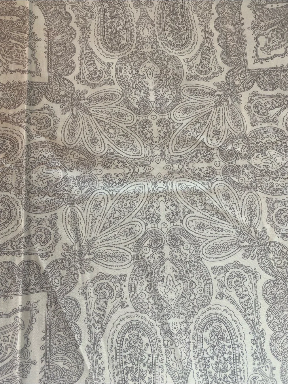 Neutral Paisley Luxury King Flat sheet 100% cotton India
